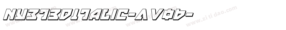 Nyet3DItalic-AVo6字体转换