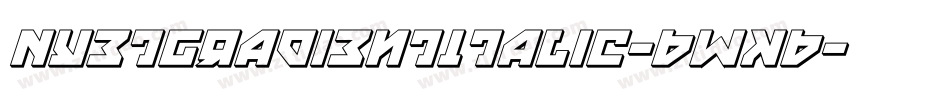 NyetGradientItalic-6WK6字体转换