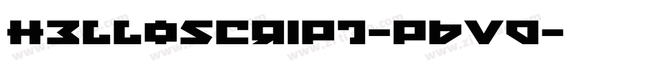 Helloscript-p6Vd字体转换