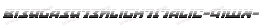 BiergaertenLightItalic-91wK字体转换