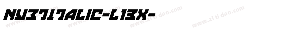 NyetItalic-l13X字体转换
