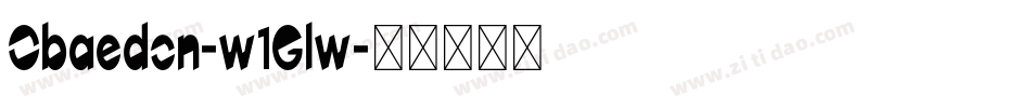 Obaedon-w1Glw字体转换