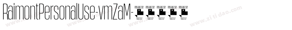 RaimontPersonalUse-vmZaM字体转换
