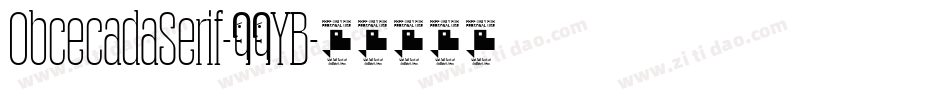 ObcecadaSerif-83YB字体转换