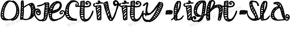 objectivity-light-slanted-5字体转换