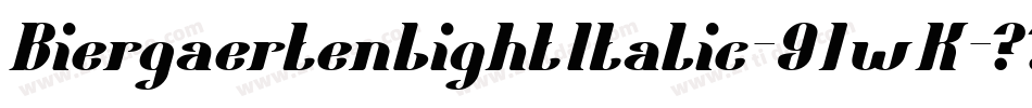 BiergaertenLightItalic-91wK字体转换