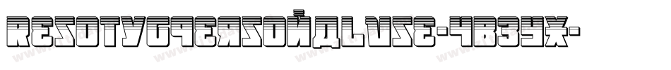 ResotygPersonalUse-4B3Yx字体转换