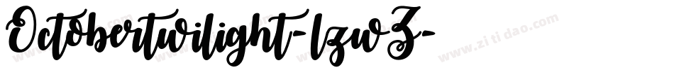 Octobertwilight-lzwZ字体转换
