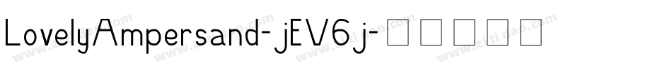 LovelyAmpersand-jEV6j字体转换