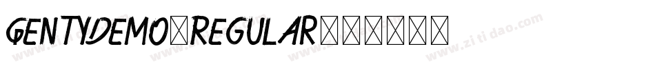 GentyDemo-Regular字体转换