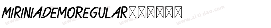 MiriniaDemoRegular字体转换