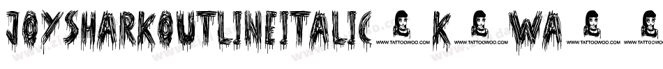 JoySharkOutlineItalic-K9wA字体转换