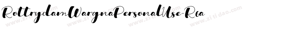 RottrydamWargnaPersonalUse-R6av字体转换