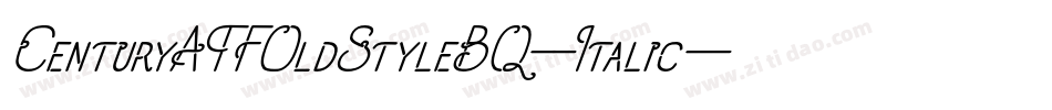 CenturyATFOldStyleBQ-Italic字体转换