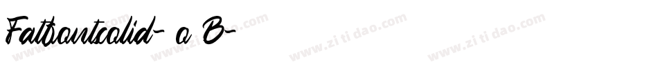 Fatfontsolid-9o7B字体转换