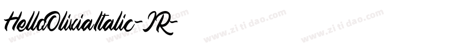 HelloOliviaItalic-JR字体转换