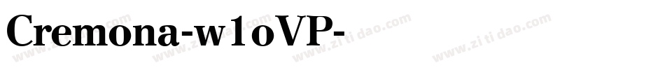 Cremona-w1oVP字体转换