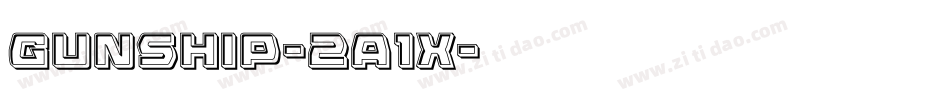 Gunship-2a1X字体转换 Gunship-2a1X字体转换