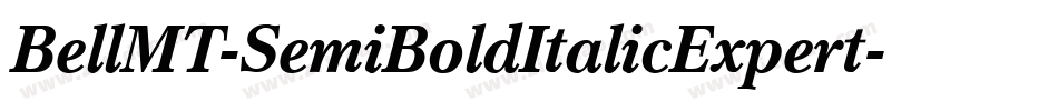 BellMT-SemiBoldItalicExpert字体转换