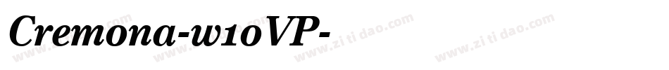 Cremona-w1oVP字体转换