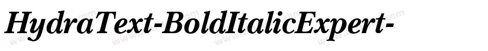 HydraText-BoldItalicExpert字体转换