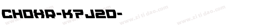 Choxr-K7J2D字体转换