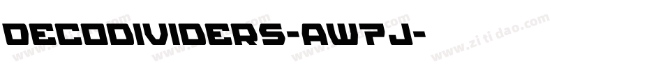 Decodividers-aW7J字体转换