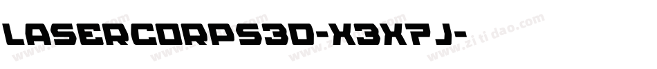 LaserCorps3D-X3X7j字体转换
