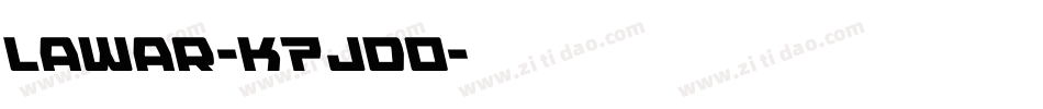 Lawar-K7JDo字体转换