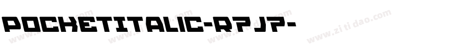 PocketItalic-r7j7字体转换