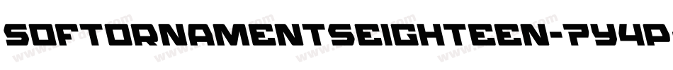 Softornamentseighteen-7y4P字体转换 Softornamentseighteen-7y4P字体转换
