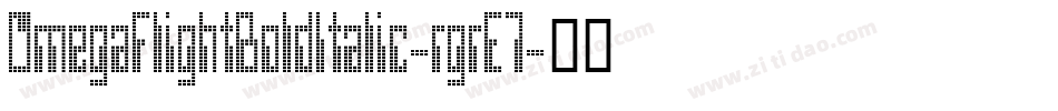 OmegaFlightBoldItalic-rgrE7字体转换