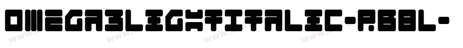 Omega3LightItalic-rB8L字体转换