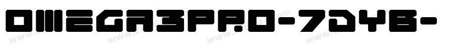 Omega3Pro-7dYB字体转换