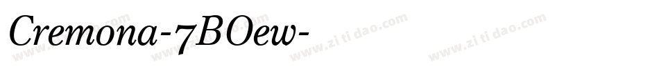 Cremona-7BOew字体转换