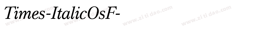 Times-ItalicOsF字体转换