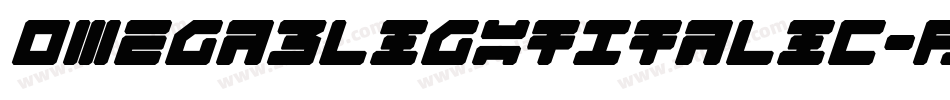 Omega3LightItalic-rB8L字体转换