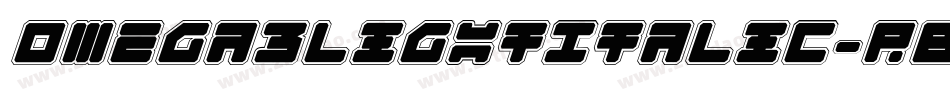 Omega3LightItalic-rB8L字体转换