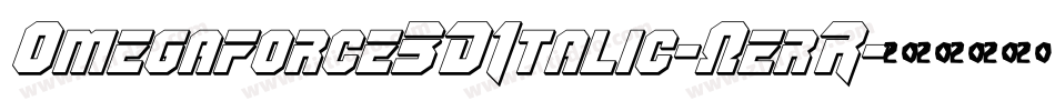 Omegaforce3DItalic-0erR字体转换