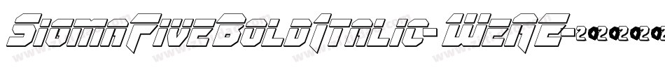 SigmaFiveBoldItalic-WeAE字体转换