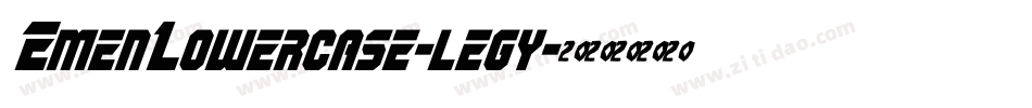 EmenLowercase-legy字体转换
