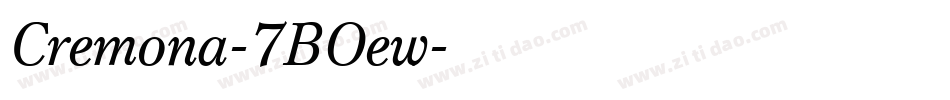 Cremona-7BOew字体转换