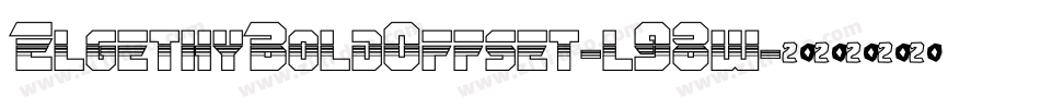 ElgethyBoldOffset-l98w字体转换