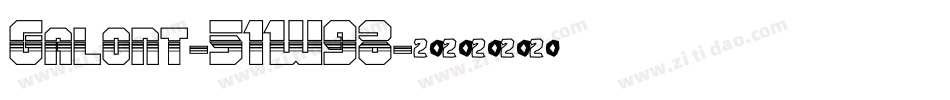 Galont-51W98字体转换