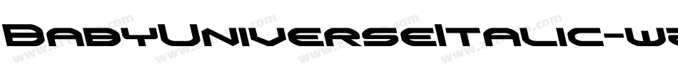 BabyUniverseItalic-w2Y9字体转换