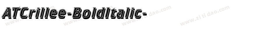 ATCrillee-BoldItalic字体转换
