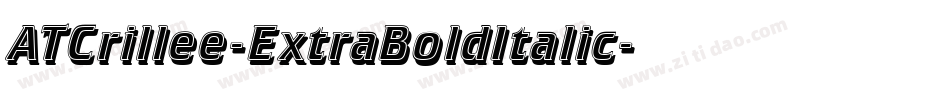 ATCrillee-ExtraBoldItalic字体转换