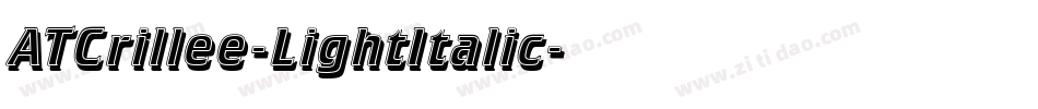 ATCrillee-LightItalic字体转换