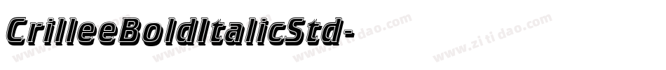 CrilleeBoldItalicStd字体转换