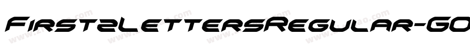 First2LettersRegular-GO3rZ字体转换